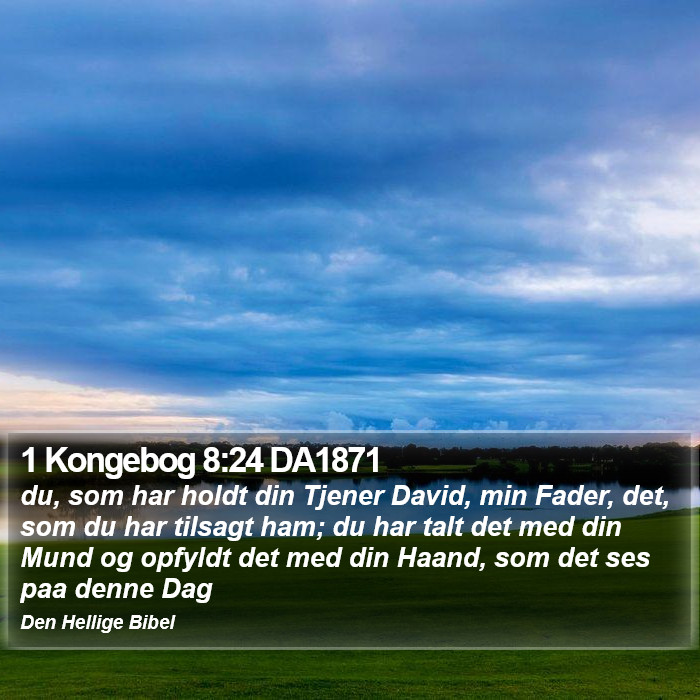 1 Kongebog 8:24 DA1871 Bible Study