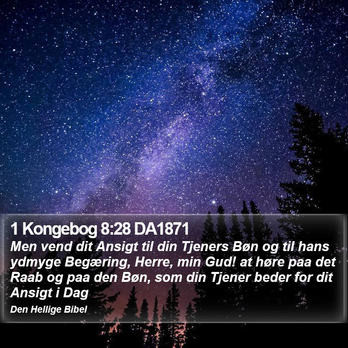 1 Kongebog 8:28 DA1871 Bible Study