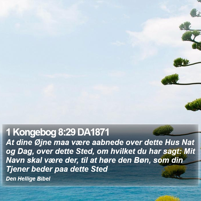 1 Kongebog 8:29 DA1871 Bible Study