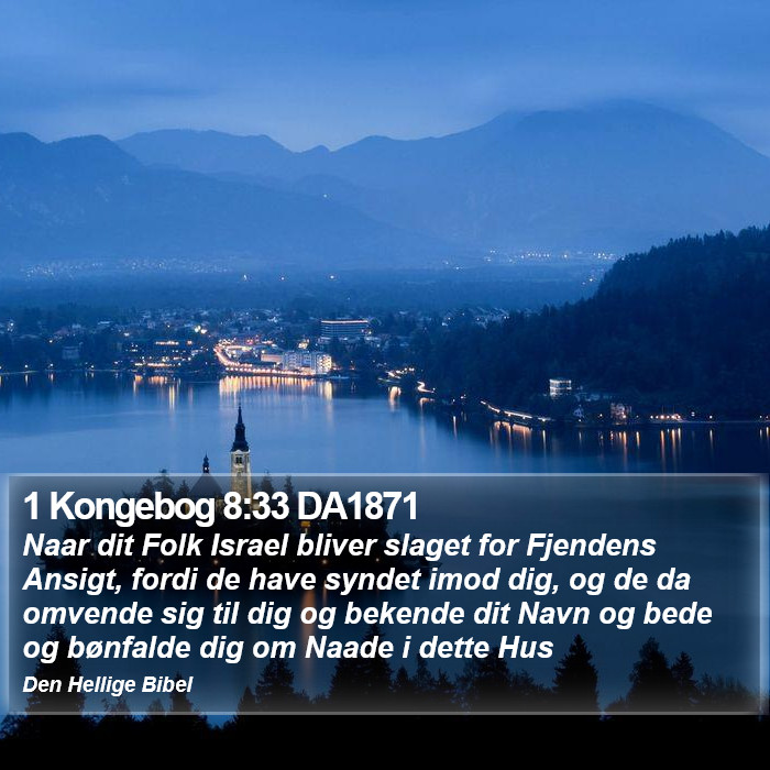 1 Kongebog 8:33 DA1871 Bible Study