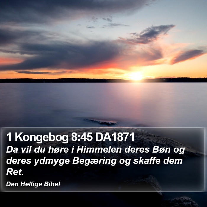 1 Kongebog 8:45 DA1871 Bible Study