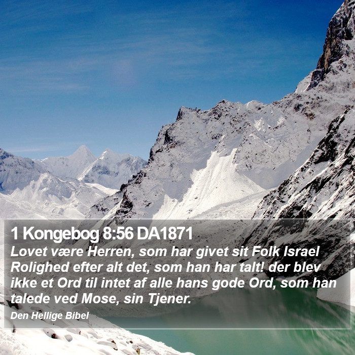 1 Kongebog 8:56 DA1871 Bible Study