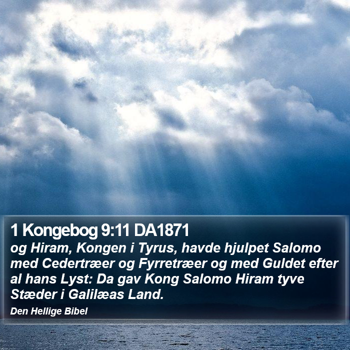 1 Kongebog 9:11 DA1871 Bible Study