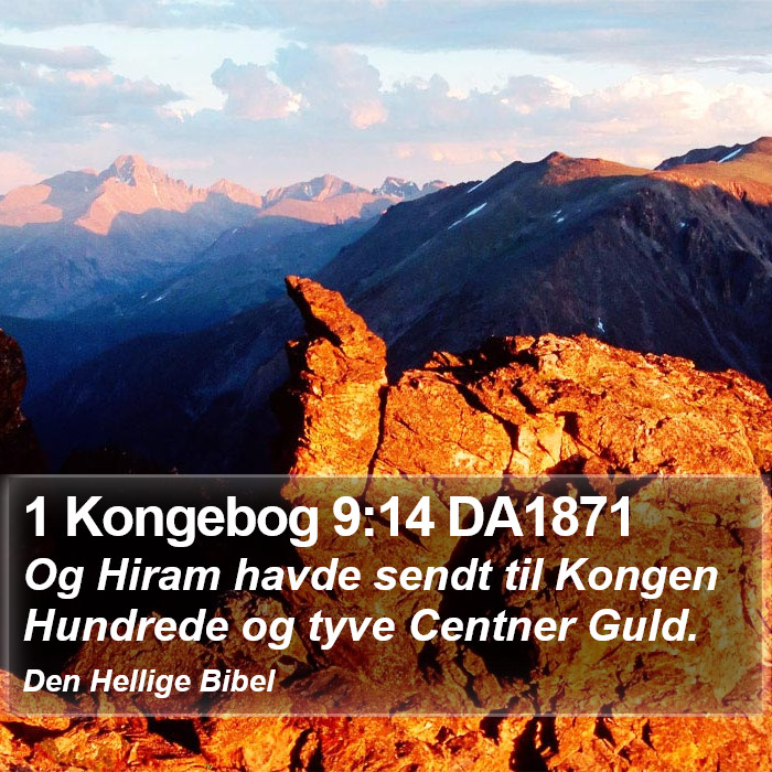 1 Kongebog 9:14 DA1871 Bible Study