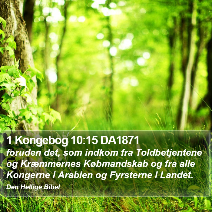 1 Kongebog 10:15 DA1871 Bible Study
