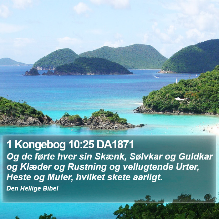 1 Kongebog 10:25 DA1871 Bible Study