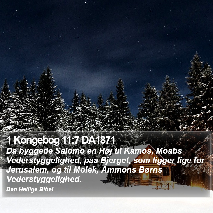 1 Kongebog 11:7 DA1871 Bible Study