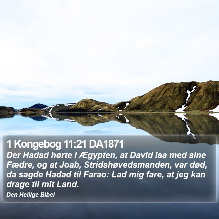 1 Kongebog 11:21 DA1871 Bible Study