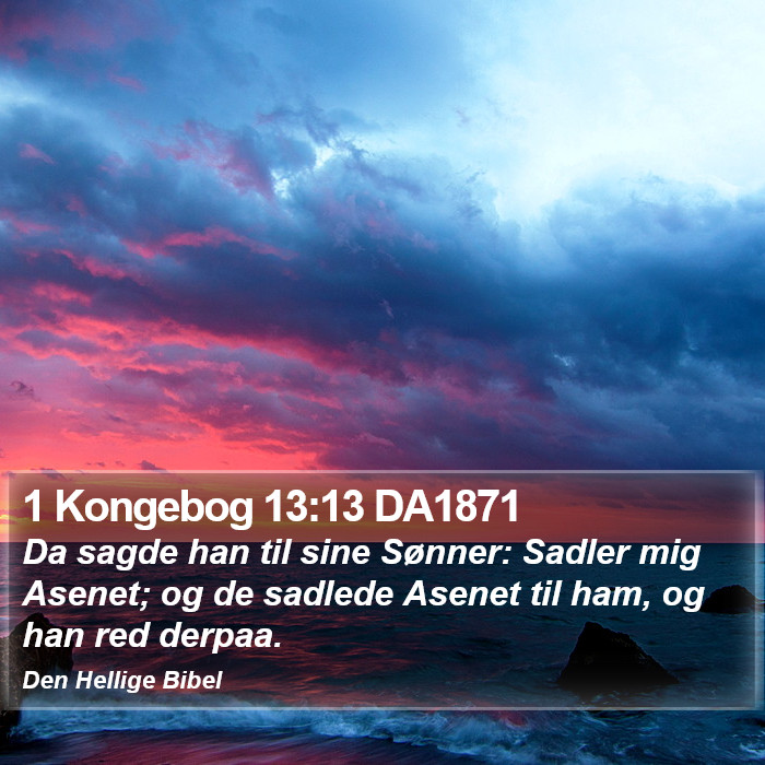 1 Kongebog 13:13 DA1871 Bible Study