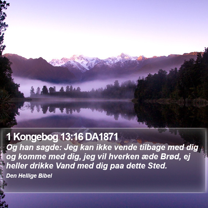 1 Kongebog 13:16 DA1871 Bible Study