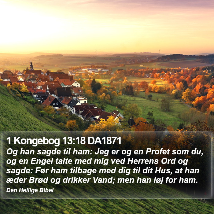 1 Kongebog 13:18 DA1871 Bible Study