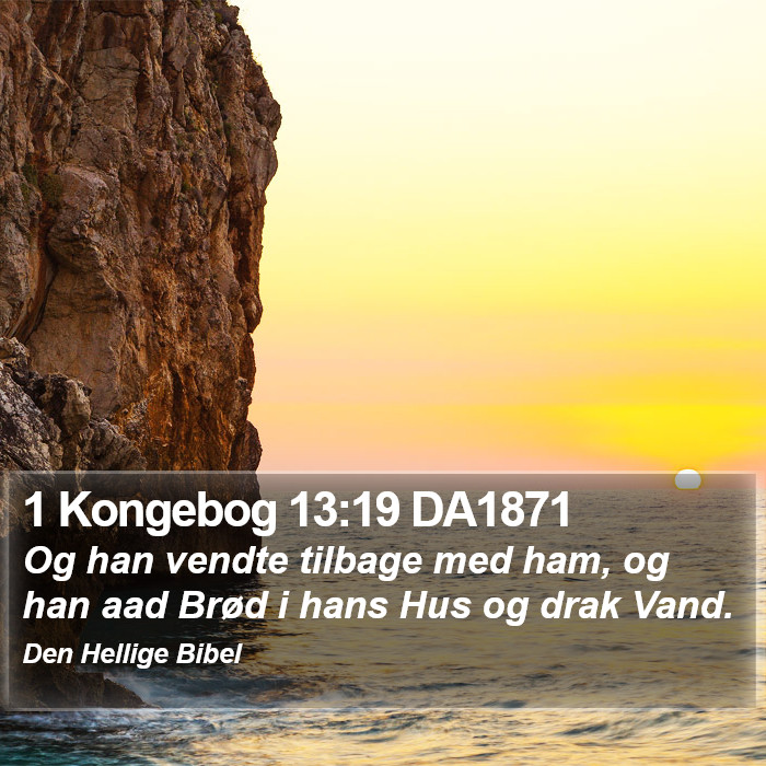 1 Kongebog 13:19 DA1871 Bible Study