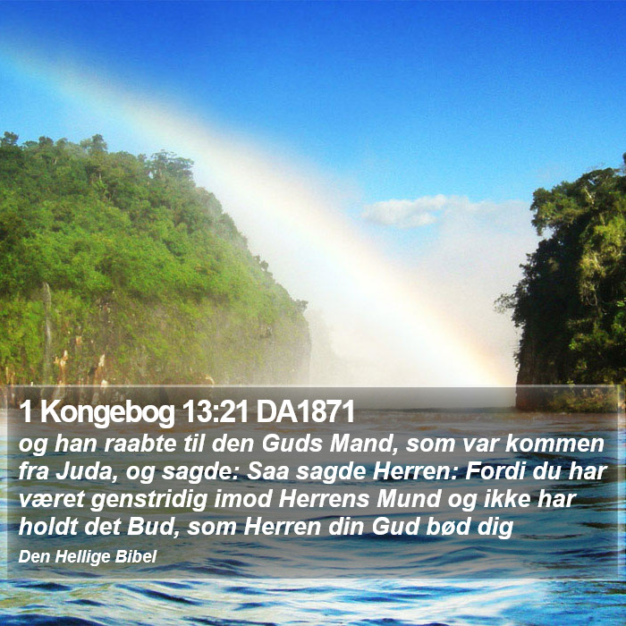 1 Kongebog 13:21 DA1871 Bible Study