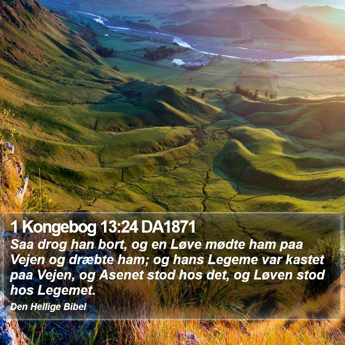 1 Kongebog 13:24 DA1871 Bible Study