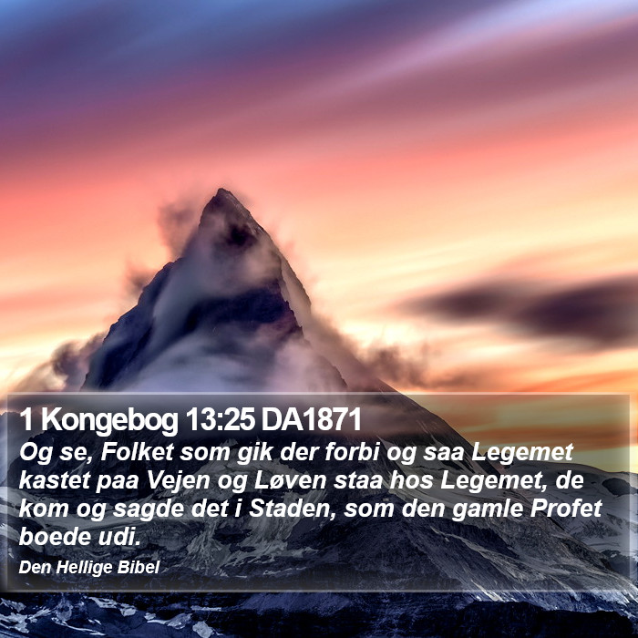 1 Kongebog 13:25 DA1871 Bible Study