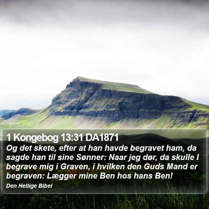 1 Kongebog 13:31 DA1871 Bible Study