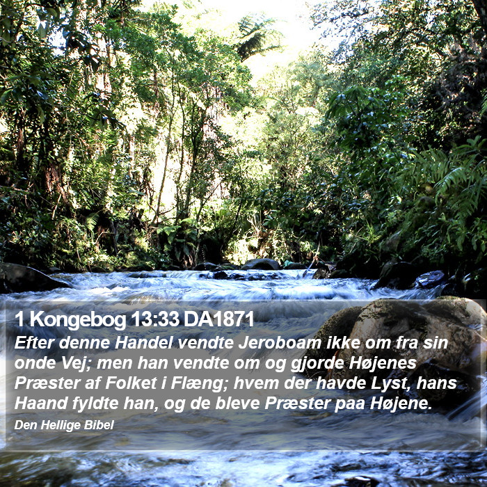 1 Kongebog 13:33 DA1871 Bible Study