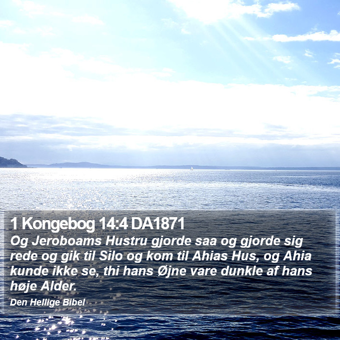 1 Kongebog 14:4 DA1871 Bible Study