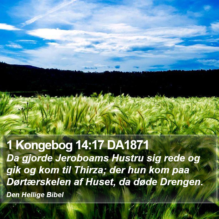 1 Kongebog 14:17 DA1871 Bible Study