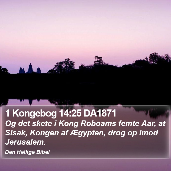 1 Kongebog 14:25 DA1871 Bible Study