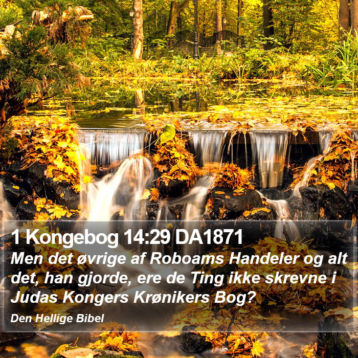 1 Kongebog 14:29 DA1871 Bible Study
