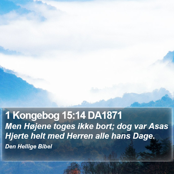 1 Kongebog 15:14 DA1871 Bible Study