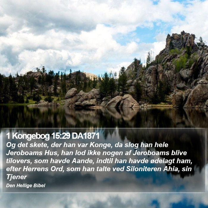 1 Kongebog 15:29 DA1871 Bible Study