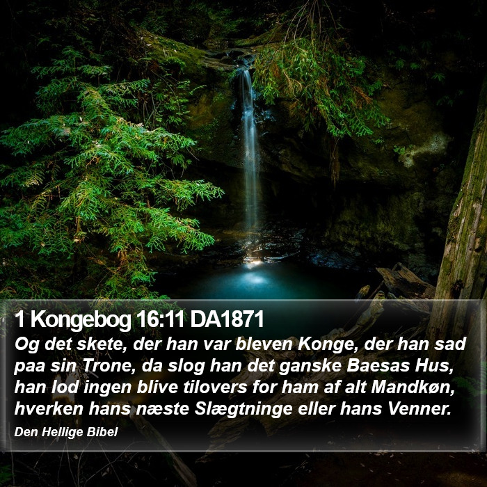 1 Kongebog 16:11 DA1871 Bible Study