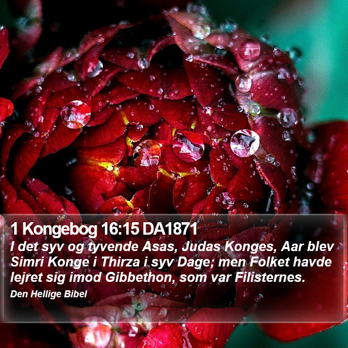 1 Kongebog 16:15 DA1871 Bible Study