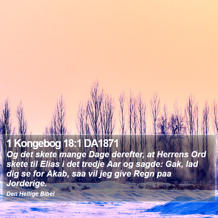 1 Kongebog 18:1 DA1871 Bible Study