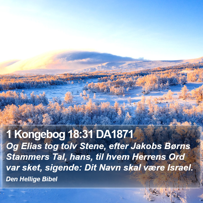 1 Kongebog 18:31 DA1871 Bible Study