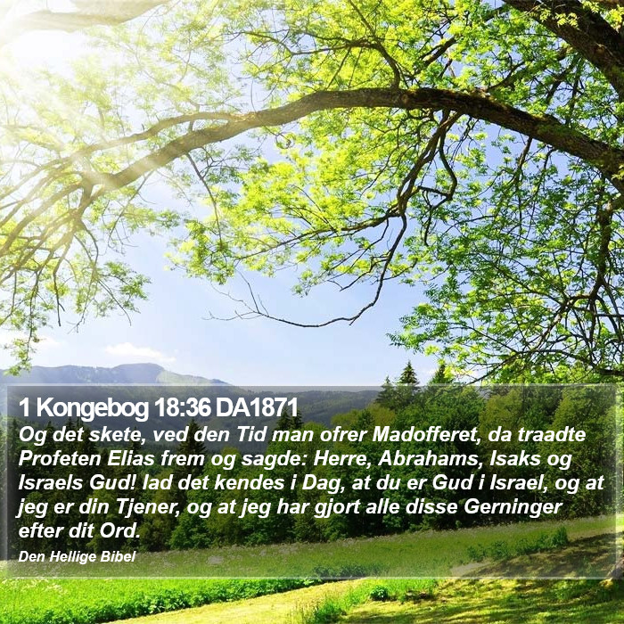 1 Kongebog 18:36 DA1871 Bible Study