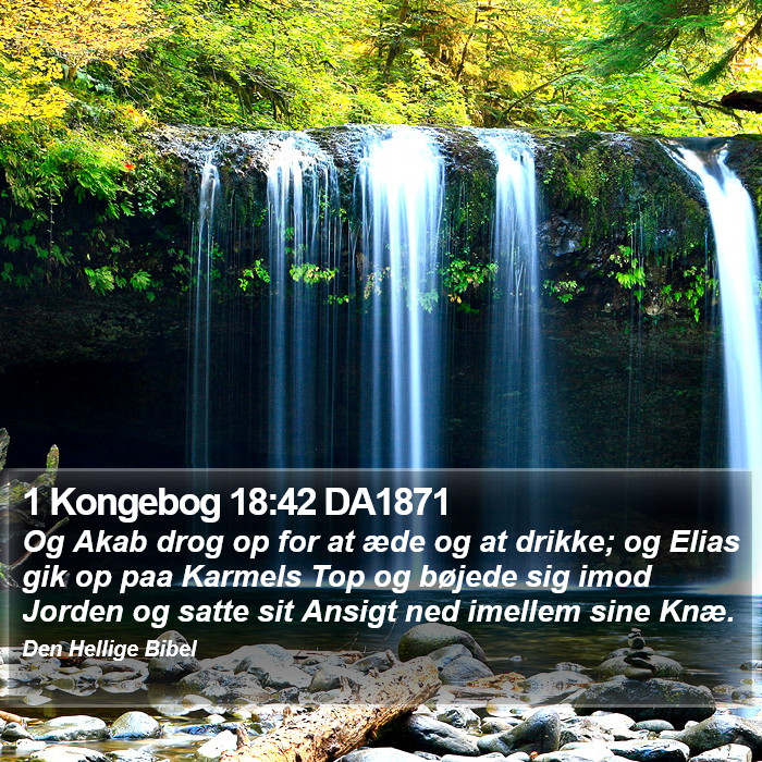 1 Kongebog 18:42 DA1871 Bible Study
