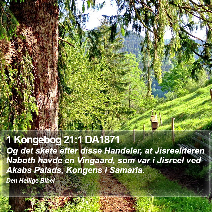 1 Kongebog 21:1 DA1871 Bible Study