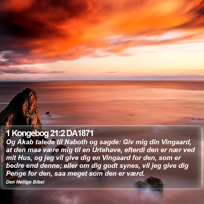 1 Kongebog 21:2 DA1871 Bible Study