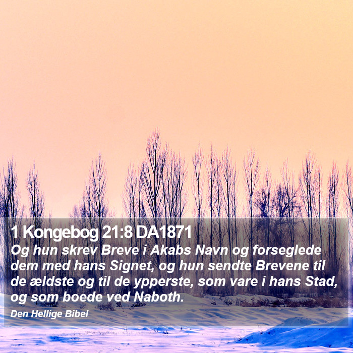 1 Kongebog 21:8 DA1871 Bible Study