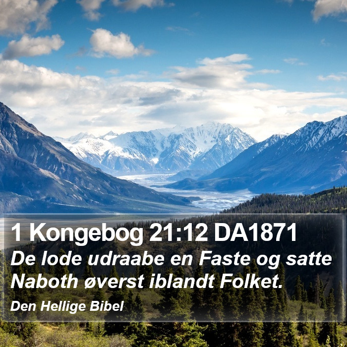 1 Kongebog 21:12 DA1871 Bible Study