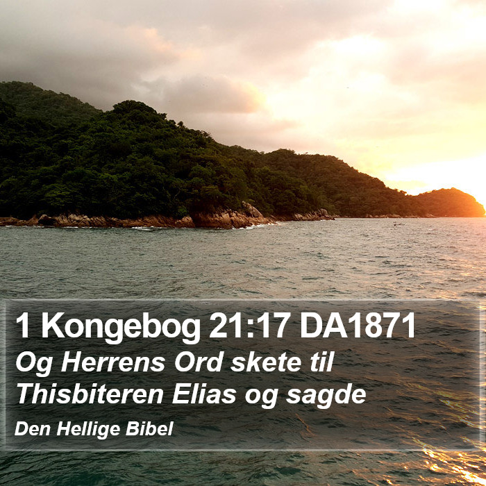 1 Kongebog 21:17 DA1871 Bible Study