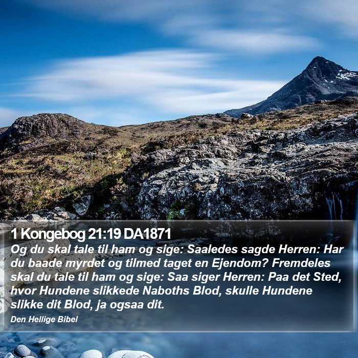 1 Kongebog 21:19 DA1871 Bible Study