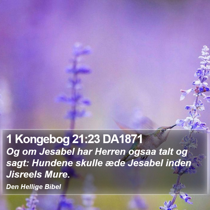 1 Kongebog 21:23 DA1871 Bible Study