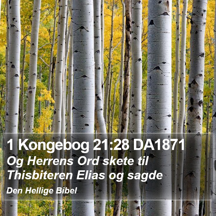 1 Kongebog 21:28 DA1871 Bible Study