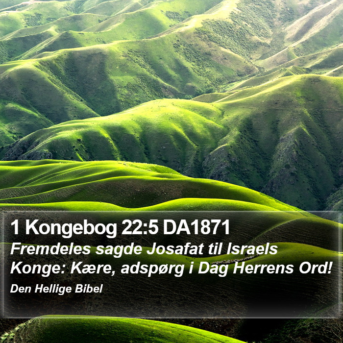 1 Kongebog 22:5 DA1871 Bible Study