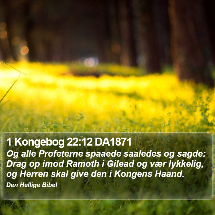 1 Kongebog 22:12 DA1871 Bible Study