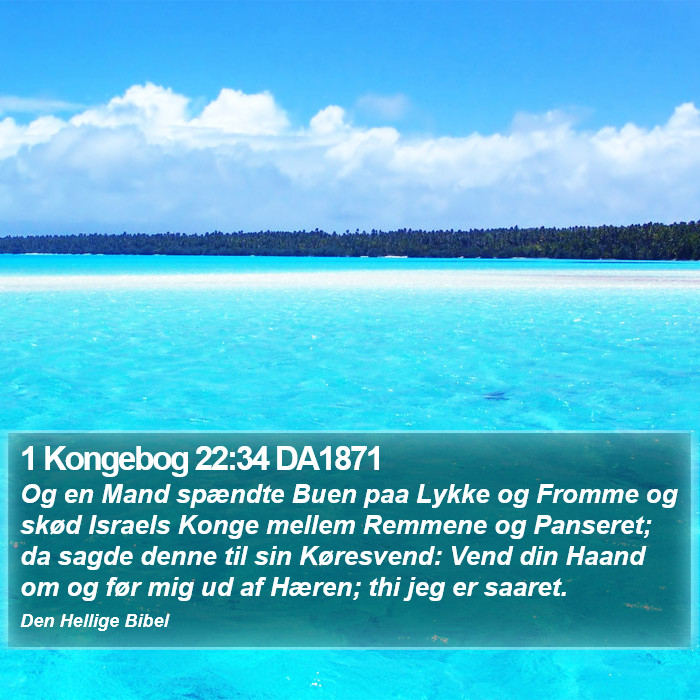 1 Kongebog 22:34 DA1871 Bible Study