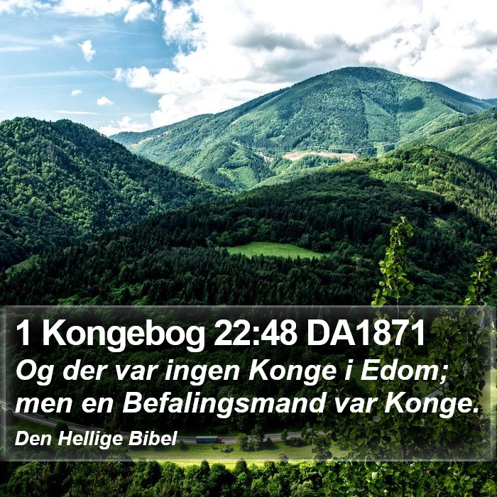 1 Kongebog 22:48 DA1871 Bible Study