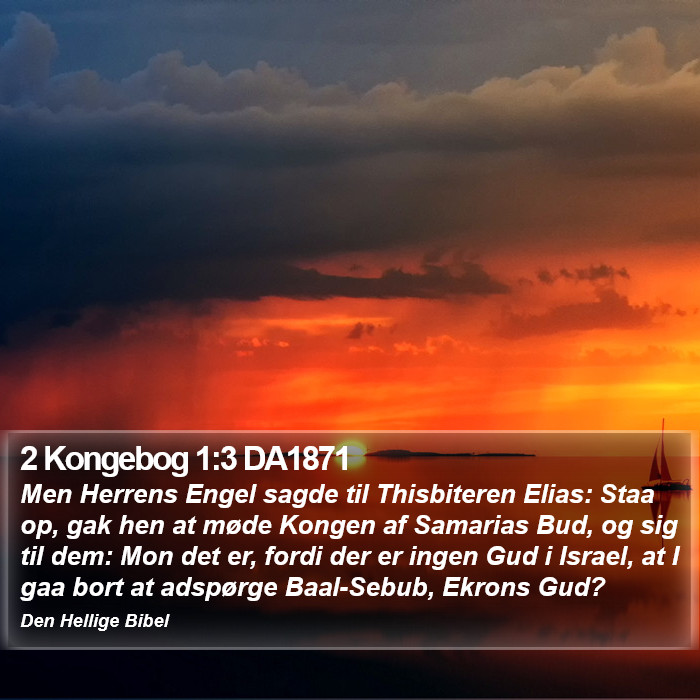 2 Kongebog 1:3 DA1871 Bible Study