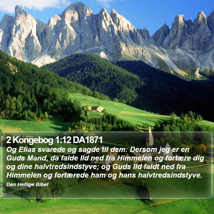 2 Kongebog 1:12 DA1871 Bible Study