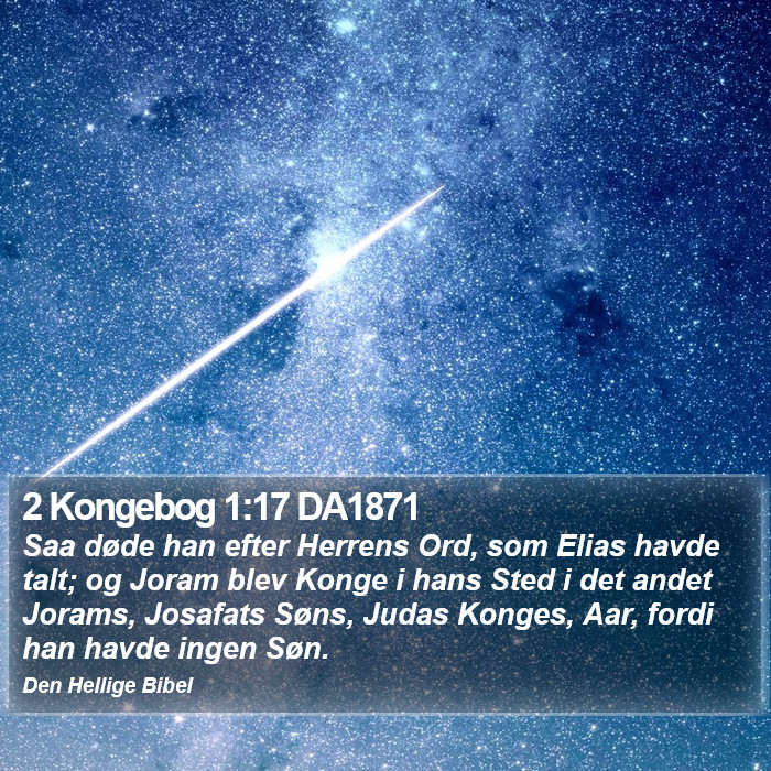 2 Kongebog 1:17 DA1871 Bible Study