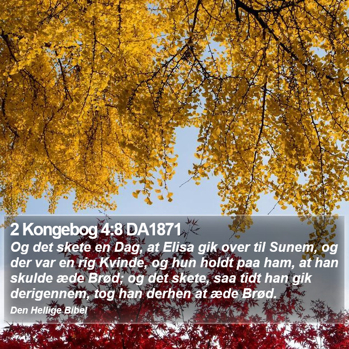 2 Kongebog 4:8 DA1871 Bible Study