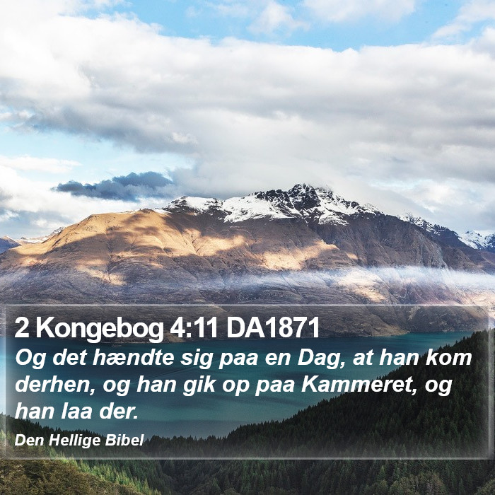 2 Kongebog 4:11 DA1871 Bible Study